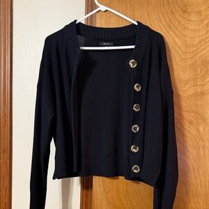 Quince Black Women's Knit Cardigan